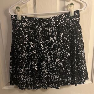 Fabletics Black & White Splatter Mini Skirt